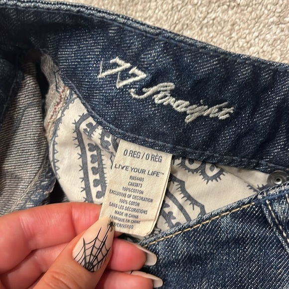 Y2K American Eagle 77 Straight jeans low rise - Picture 6 of 8